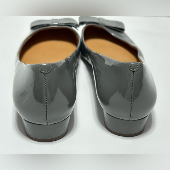J.Crew Women's Double-Bow Flats Size 8.5 Grey Patent Polyurethane style#… - Picture 12 of 15